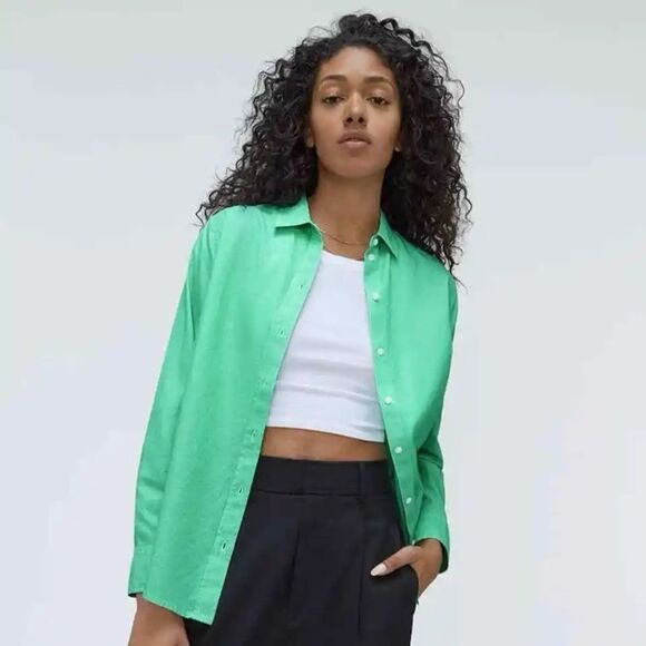 EVERLANE The Silky Cotton Relaxed Shirt NWT - Picture 1 of 6